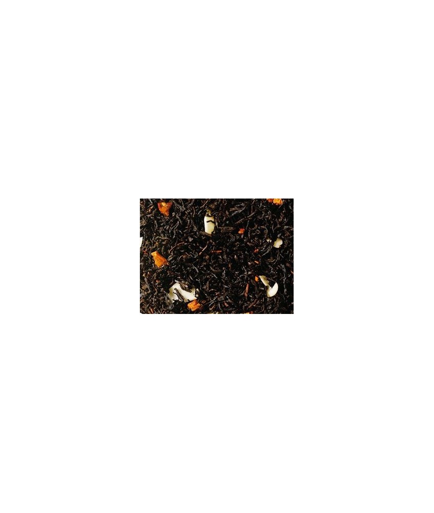 Té negro (86%), trocitos de canela, aroma, almendra rayada, trozos de manzana, trozos de vainilla