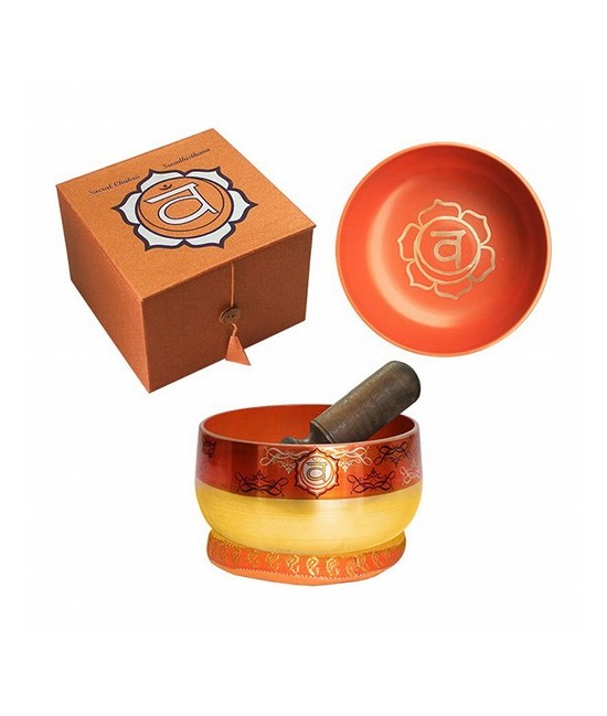Cuenco de bronce perteneciente al Segundo Chakra.
Incluye Cuenco de Bronce, almohadilla, mazo y caja.

Medida cuenco: 12,5 c