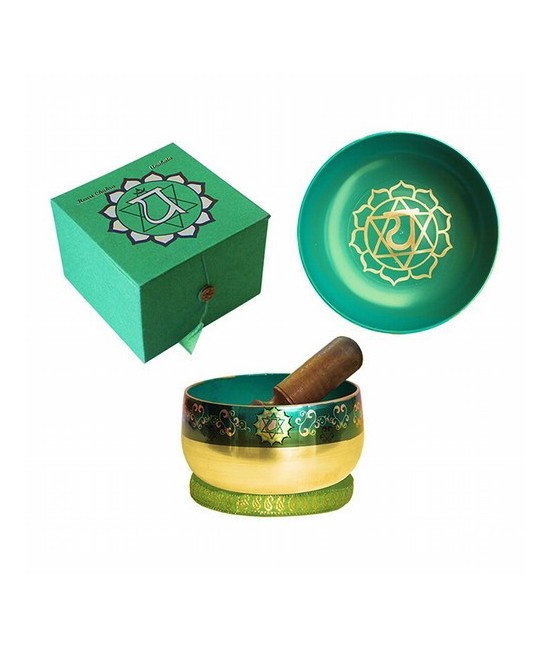 Cuenco de bronce perteneciente al Cuarto Chakra.
Incluye Cuenco de Bronce, almohadilla, mazo y caja.

Medida cuenco: 12,5 cm