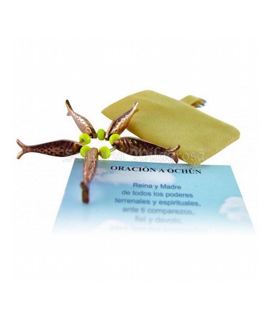 Amuleto Ochun 5 Herramientas Bronce (Oracion + Bolsa Resguardo)
Ref.: AM0298