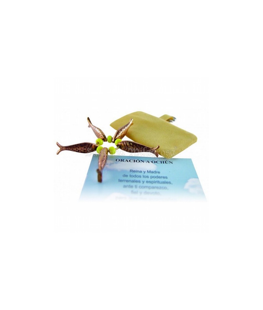 Amuleto Ochun 5 Herramientas Bronce (Oracion + Bolsa Resguardo)
Ref.: AM0298