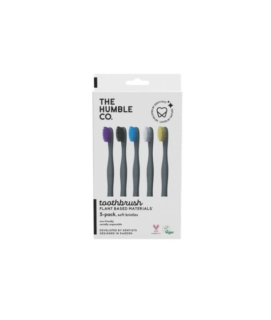 paquete familiar - paquete de 5 cepillos de dientes a base de plantas
la segunda mejor cosa
estamos locos por el bambú, pero 