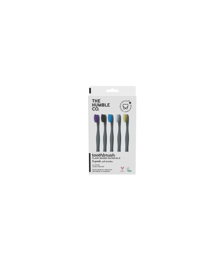 paquete familiar - paquete de 5 cepillos de dientes a base de plantas
la segunda mejor cosa
estamos locos por el bambú, pero 