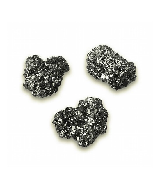 Trozos de pirita cristalizada, calidad alta,  procedente de Perú.Alto Brillo de los ejemplares.

Tamaño: 2-4 cm. aprox.