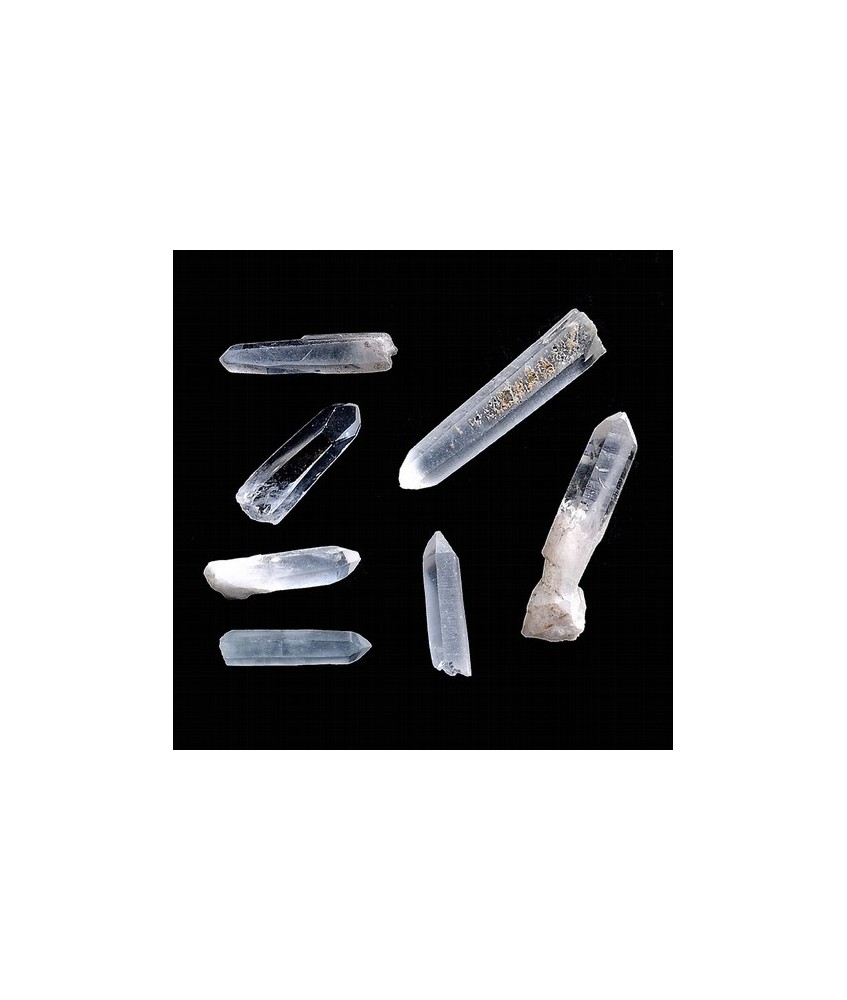 Puntas de cristal de roca tamaño mini (20-40mm aprox. y grosor 5-6mm).

Procedencia: Madagascar

PRECIO  VENTA POR 1kg (200