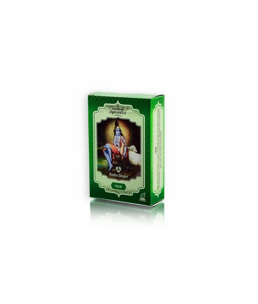 Descripción
El Polvo de Hojas de Tulsi Radhe Shyam, planta Sagrada de la India, es conocida por sus efectivas cualidades antio