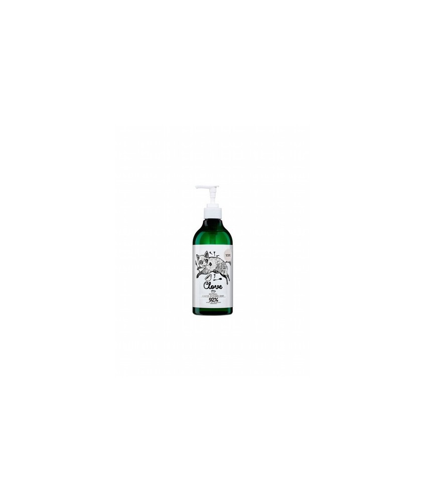 Jabón líquido con el característico aroma del clavo. Neutraliza eficazmente el olor a comida. Fórmula elaborada con aceite esen