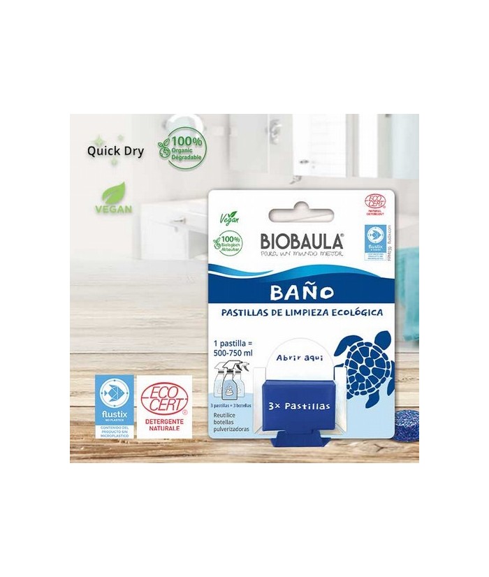Contenido de un paquete de 3 pastillas: 22g 
Envase sin contenido 8 g
Tamaño del embalaje 13 cm x 10 cm
Contiene 3 pastillas