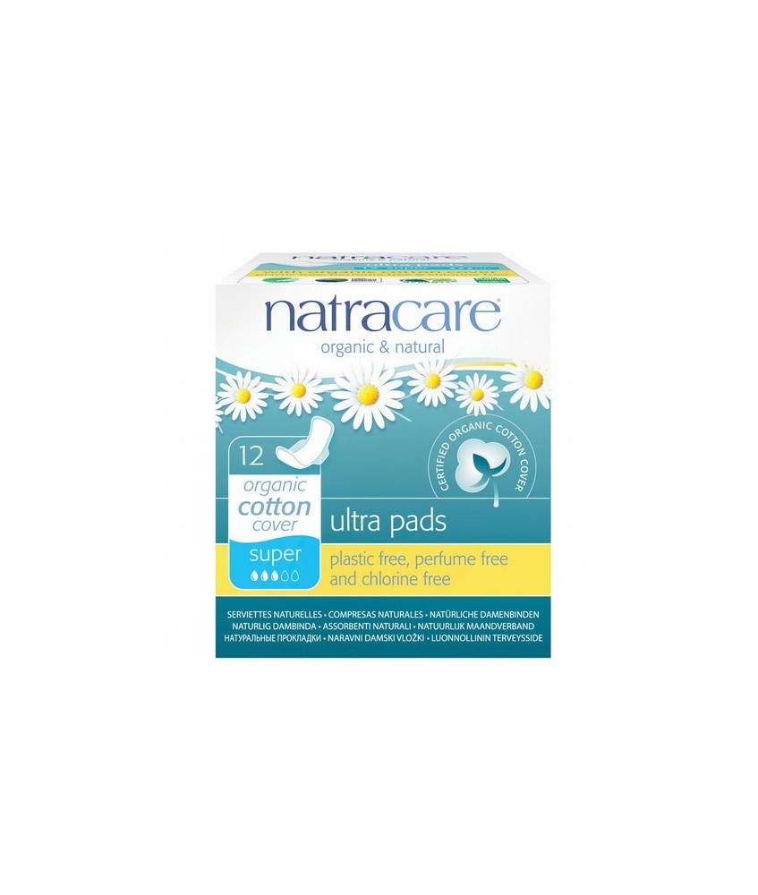 COMPRESA SUPER CON ALAS BIO 12 UDS NATRACARE
Nuestras compresas finas Ultra son discretas, cómodas y fiables. Tienen alas para