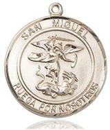 MEDALLA SAN MIGUEL 24 MM PLATA