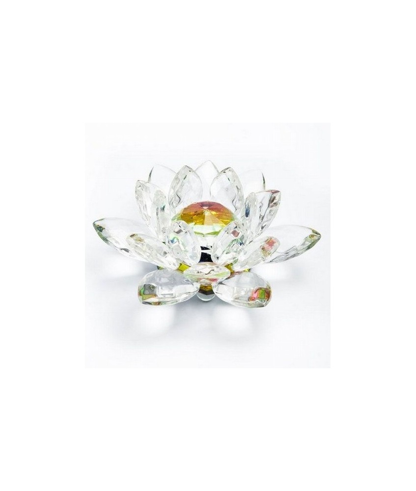 Flor de loto cristal irisado.

Bola interior de la flor Ø70mm de diámetro.