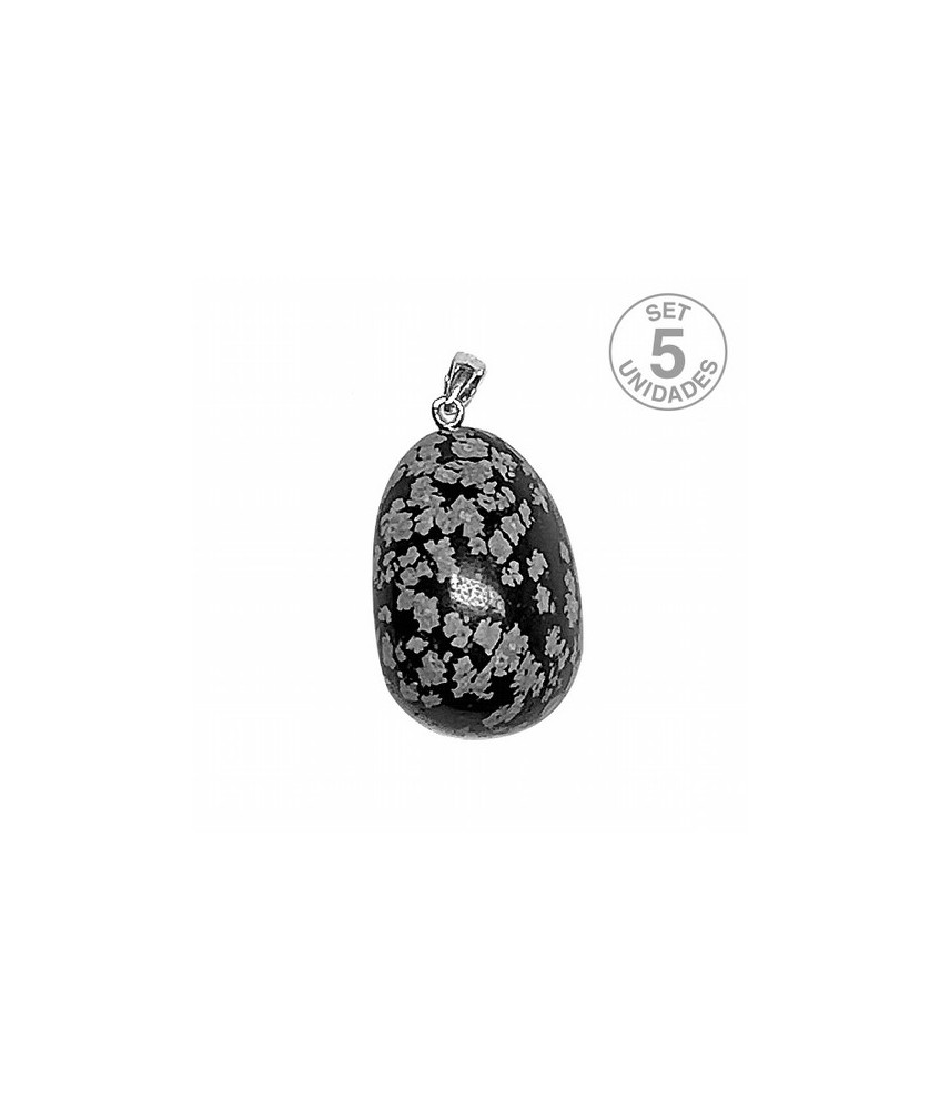 Colgante Obsidiana Nevada rodado engarce plata.

PRECIO UNIDAD. SE VENDE INDIVIDUAL