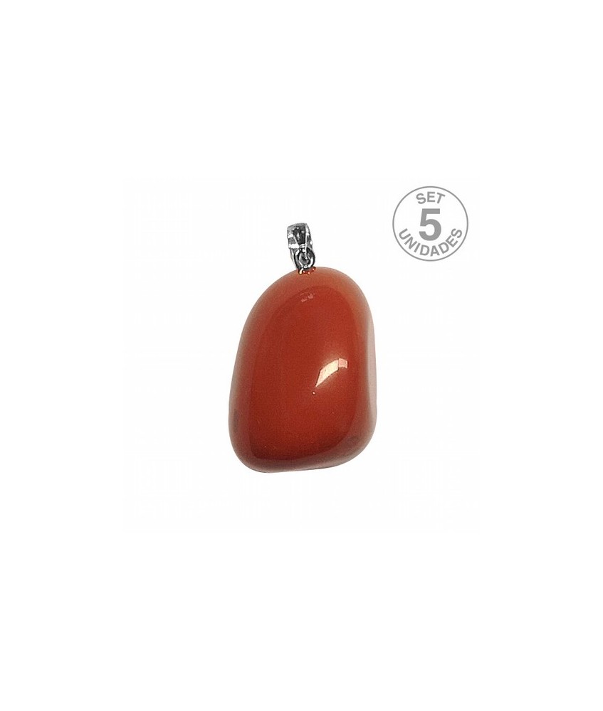 Colgante Jaspe Rojo rodado engarce plata.

PRECIO UNIDAD. SE VENDE INDIVIDUAL