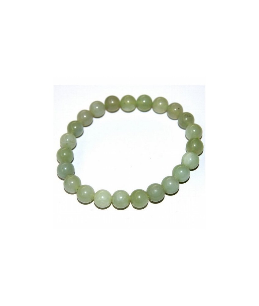 Pulsera de jade Verde en Bola de 8mm.

Engarzada con goma elástica.