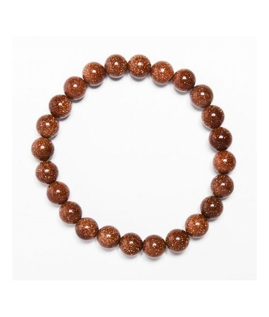 KU.PULSERA AVENTURINA DORADA BOLA 4 MM.