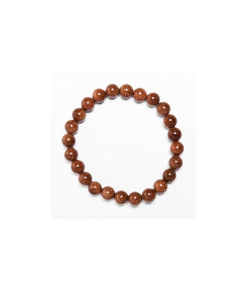 Pulsera de Aventurina Dorada en bola de 6mm.
Engarce goma elástica.