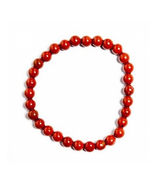 Pulsera jaspe Rojo en bola de 6mm.

Engarzadas en goma elástica. 
