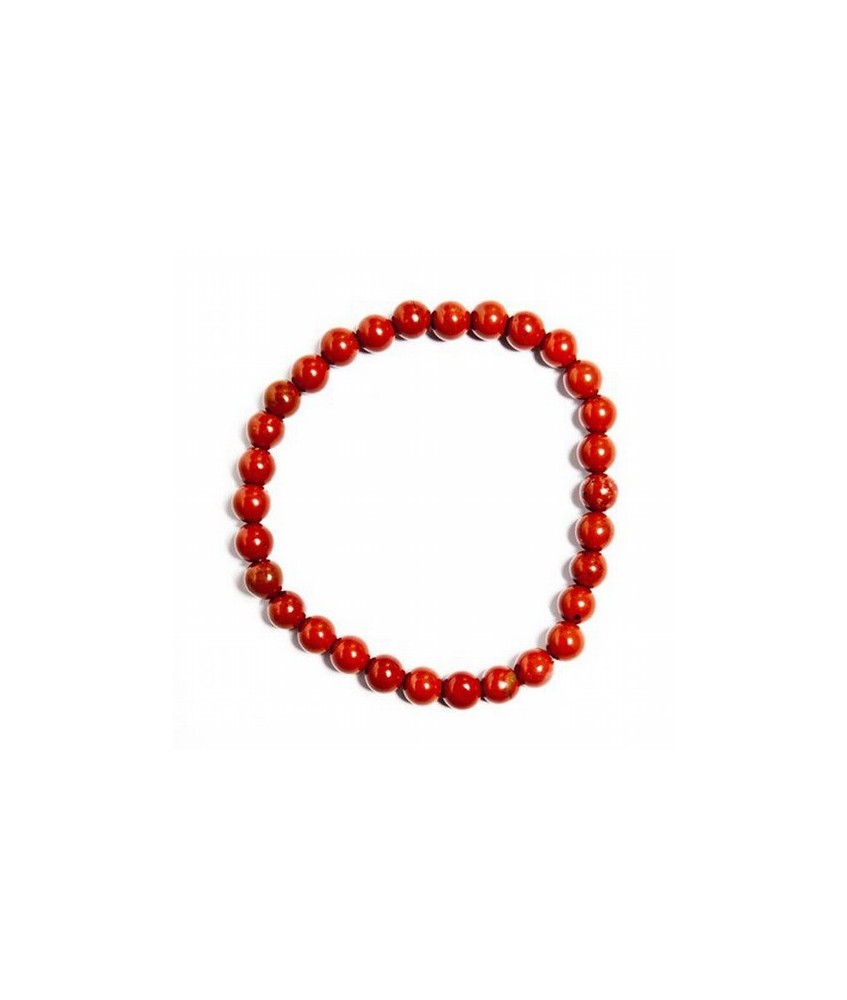 Pulsera jaspe Rojo en bola de 6mm.

Engarzadas en goma elástica. 