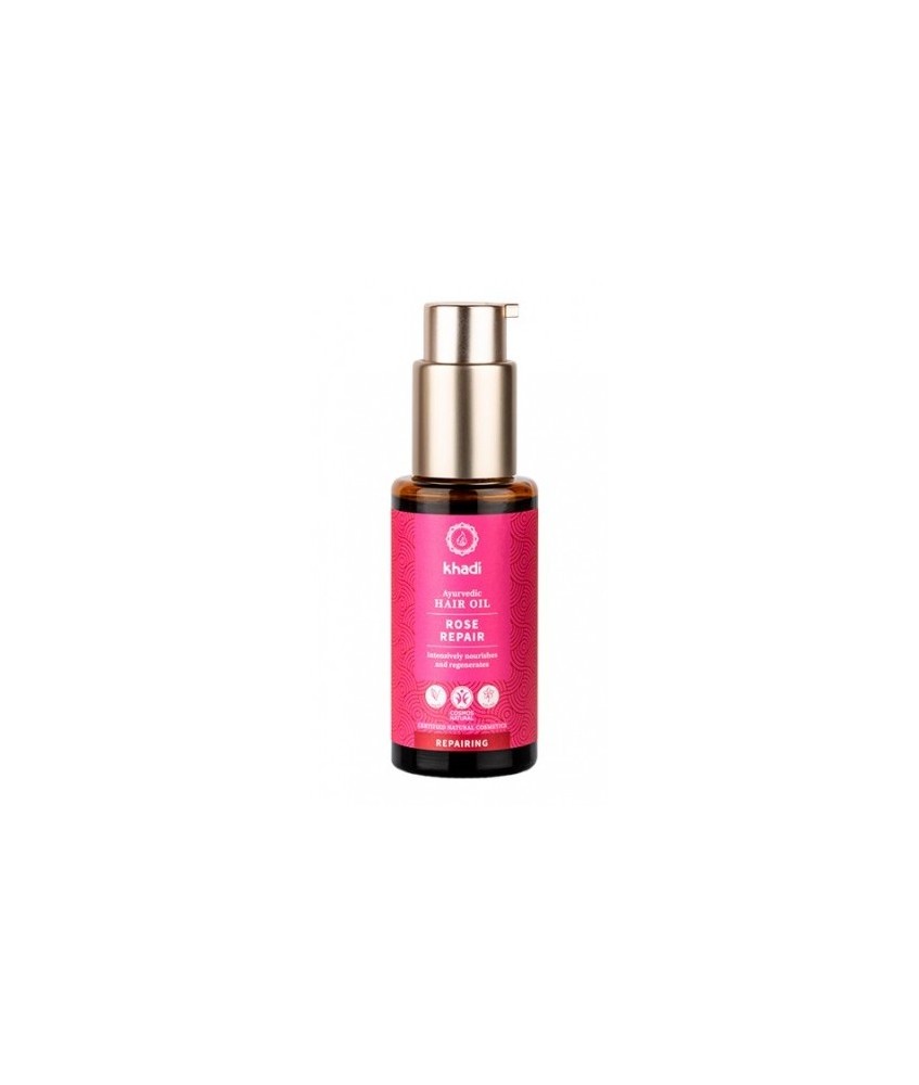 El aceite ayurveda de Rosas Khadi nutre y regenera tu cabello. Repara y fortalece la melena y las puntas dañadas.

Tratamient