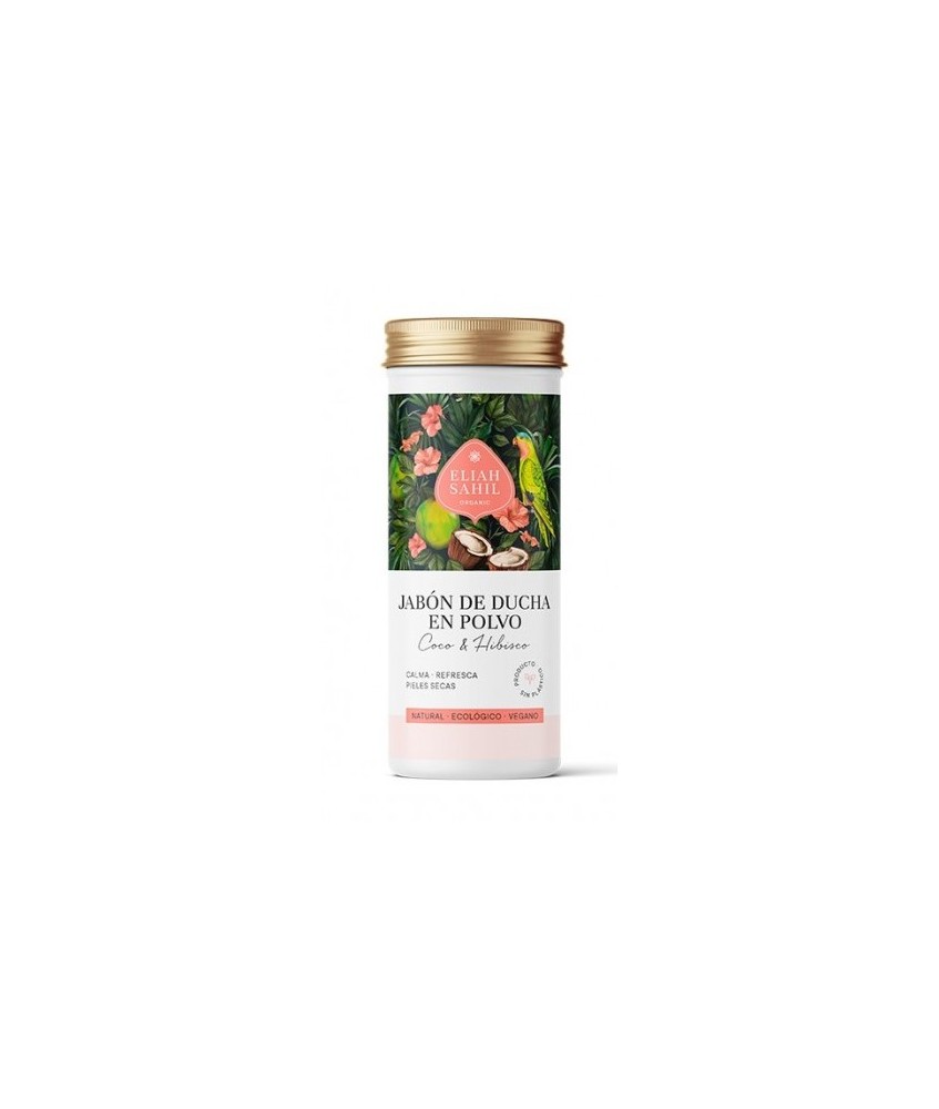 Jabón de ducha de Coco & Hibisco en polvo, limpia la piel de forma natural, hidrata y refresca.

Jabón elaborado con cáscara 