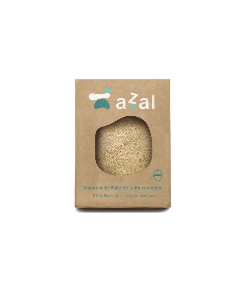 Manopla vegetal ovalada para el baño de luffa de alta calidad para uso cosmético, tratada con aguas termales de Caldas de Reis,