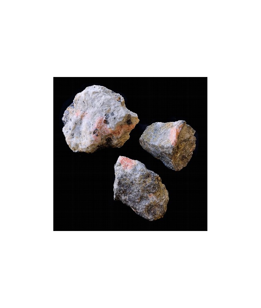 
Rodocrosita, mezclada con Galena.Proveniente de China.

El conjunto ( galena, rodocrosita) puede medir entre 6-8 cmts aprox