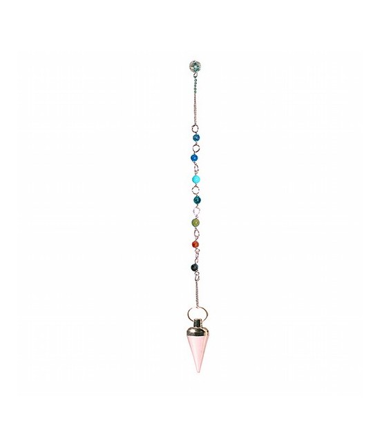 PENDULO METALICO BALA COBRE CADENA CHAKRAS