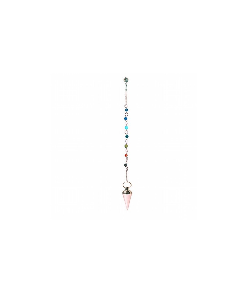PENDULO METALICO BALA COBRE CADENA CHAKRAS