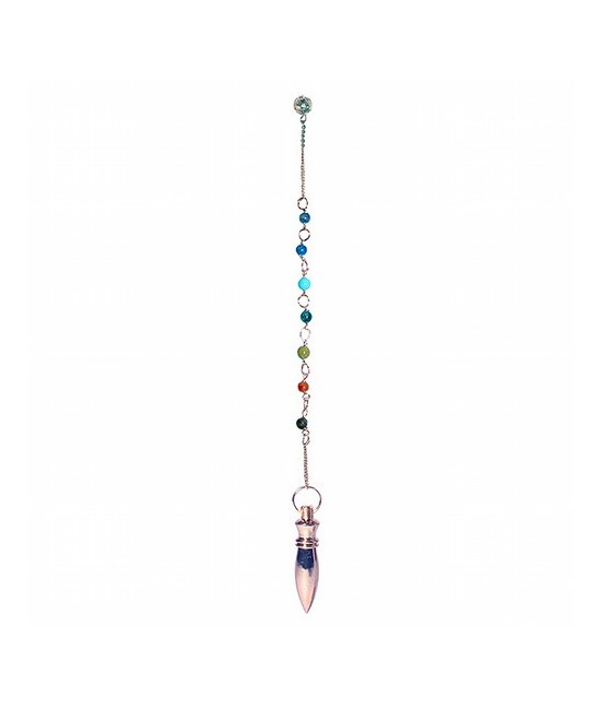 PENDULO METALICO TESTIGO COBRE CHAKRAS