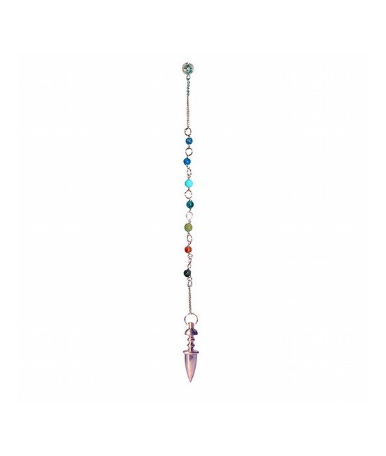 PENDULO METALICO FORMA PARTIDA COBRE CHAKRAS
