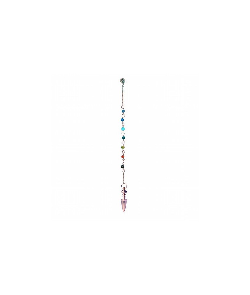 PENDULO METALICO FORMA PARTIDA COBRE CHAKRAS
