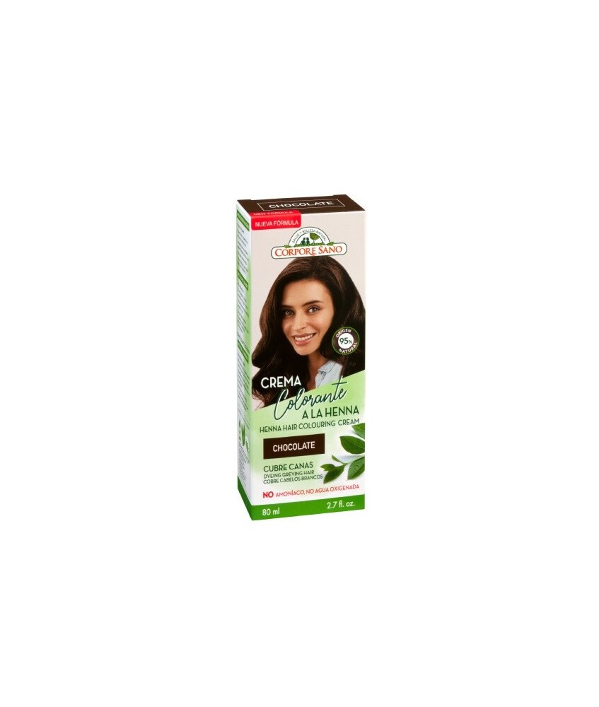 CREMA COLORANTE A LA HENNA CHOCOLATE
HENNA, JOJOBA Y ALOE VERA
La crema colorante o cubre canas para cabello Chocolate es un 