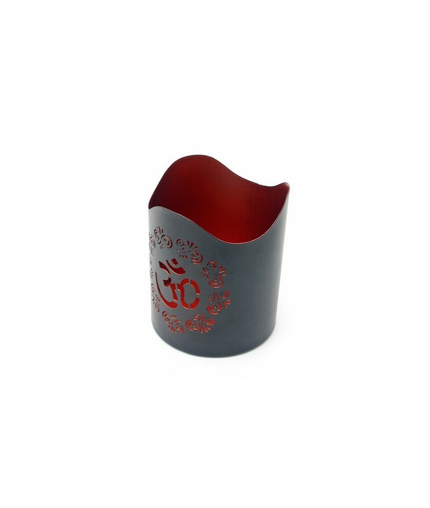 Portavelas metálico.

Medida: Ø10 cm. x 12 cm. alto

Color interior: Naranja

Color Exterior: Negro