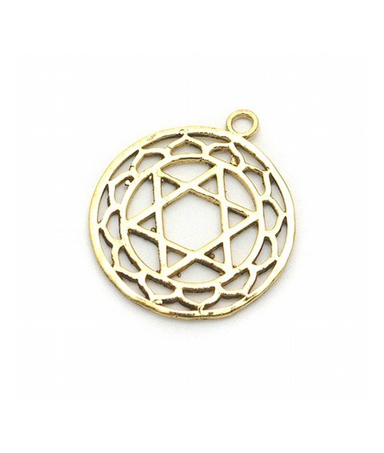 Colgante simbología de los chakras.

Material: Bisutería.

Medida: Ø 3 cm.