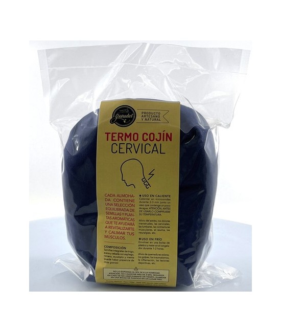 GR.ALMOHADA CERVICAL TERMO CALMANTE SEMILLAS 1,1KG.