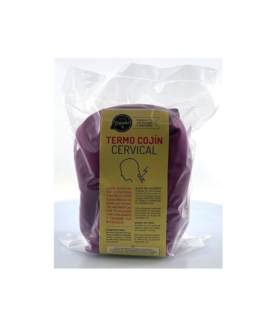 GR.ALMOHADA CERVICAL TERMO CALMANTE SEMILLAS 1,1KG.