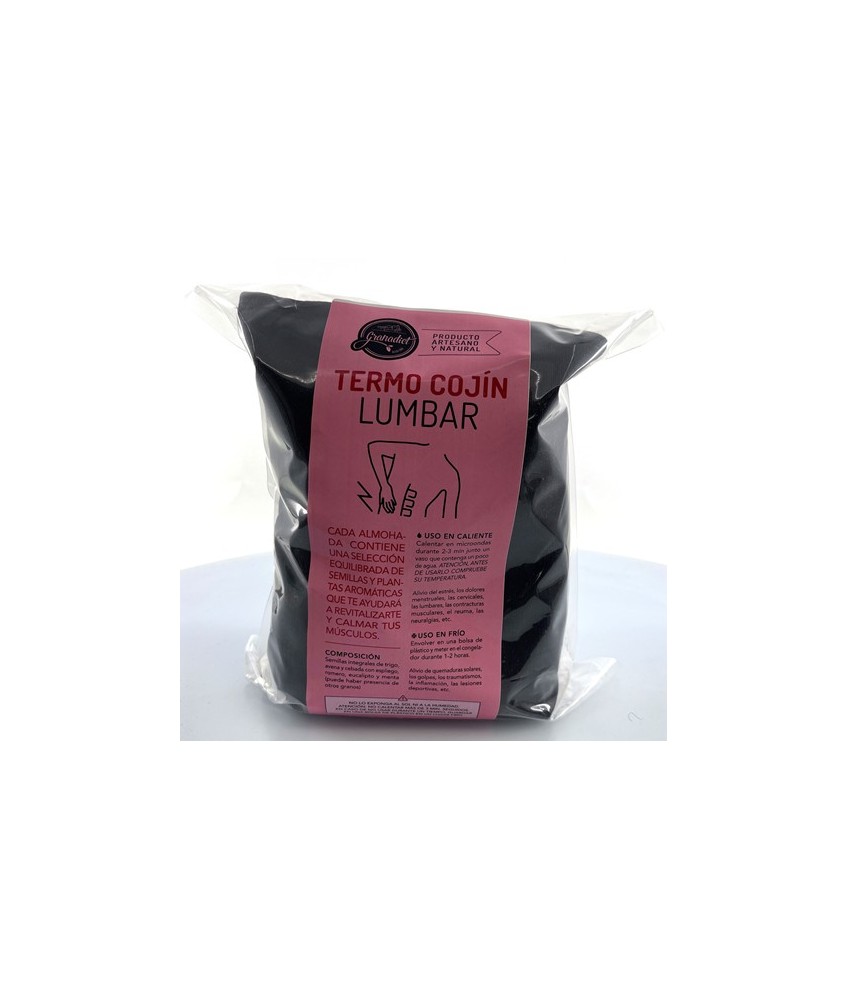 GR.ALMOHADA LUMBAR TERMO CALMANTE SEMILLAS 1,1 KG.