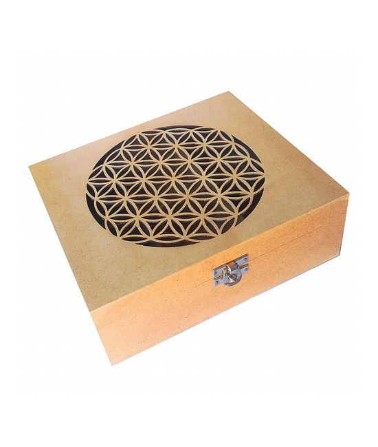 KU.CAJA FLOR VIDA TALLADA 6 HUECOS