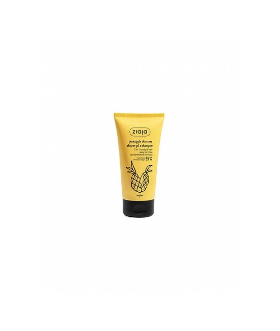 Fórmula concentrada muy fácil de enjuagar con extracto de piña y cafeína activa. Limpia suavemente la piel, el cabello y el cue