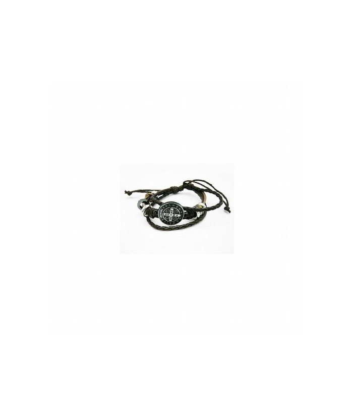 Pulsera Cuerda y cuero San Benito
Ref.: PUV143