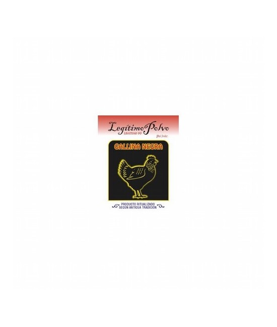 POLVO Gallina Negra
Ref.: POGALLI
Actúa contra enemigos, maleficios, magia negra y salaciones, acabando con todo malestar qu