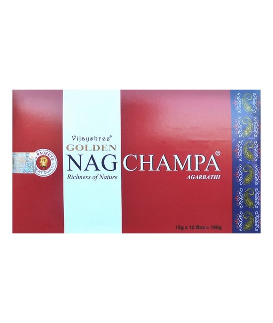 origen: India

 

Caja de 12 paquetes de 15 g.

Nag Champa es una fragancia india que contiene Frangipani y Sándalo.

