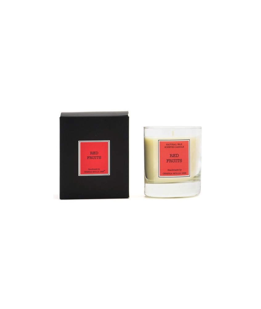 CM.VELA VASO SOJA FRUTOS ROJOS 230 GR.