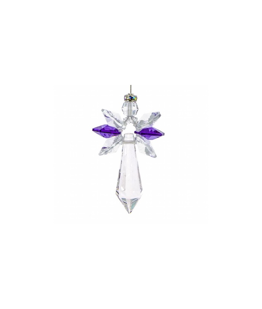 El arcángel es un símbolo protector que representa lo celestial y lo sagrado. El color de la amatista de sus alas corresponde a