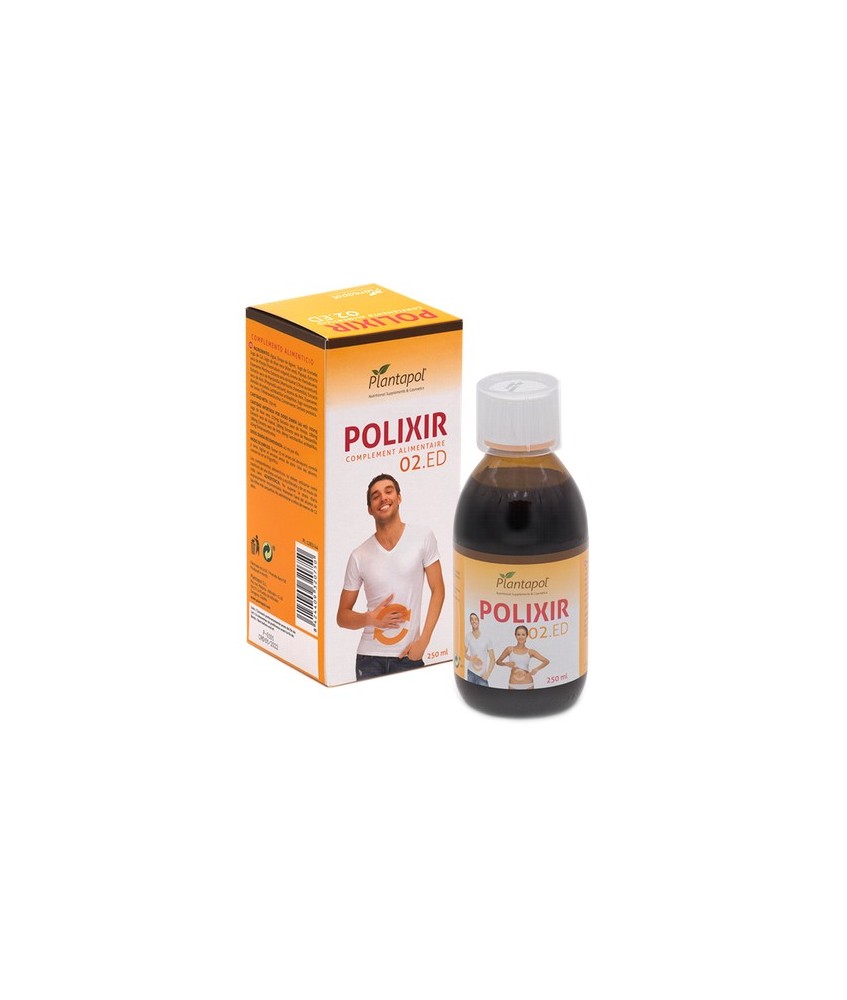 Agua, Sirope de Ágave, Jugo de Granada, Jugo de Col, Jugo de Aloe vera (Aloe vera), Papaya, Extracto seco de Hinojo (Foeniculum