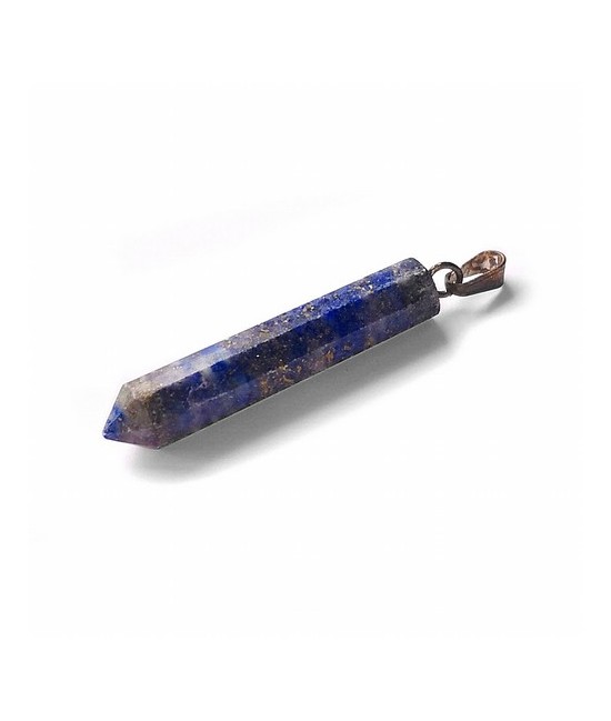 Colgante Punta Lapislazuli de 3 cm aprox. con engarce metálico.