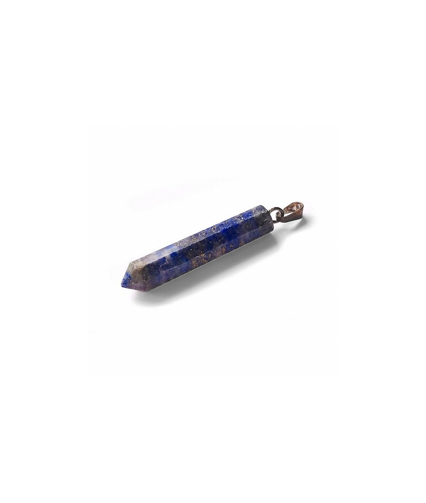 Colgante Punta Lapislazuli de 3 cm aprox. con engarce metálico.