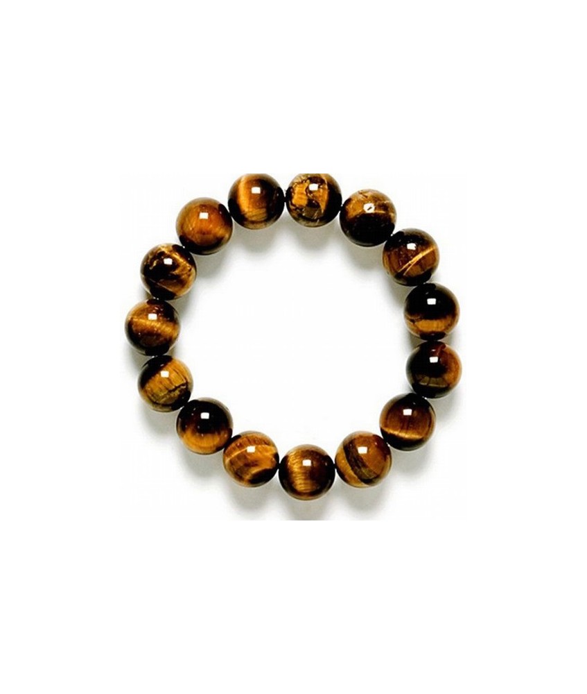 Pulsera de 15 bolas de Ojo de Tigre pulida de 14 mm.
Engarce de goma elástica