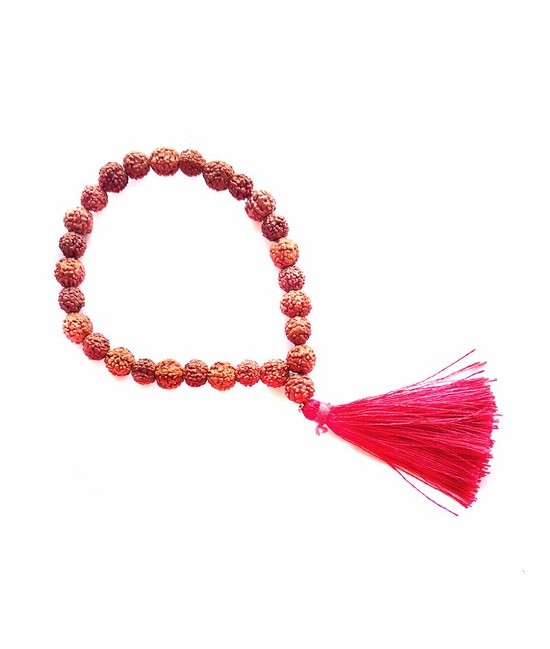Pulsera de Rudraksha y borla Mala.