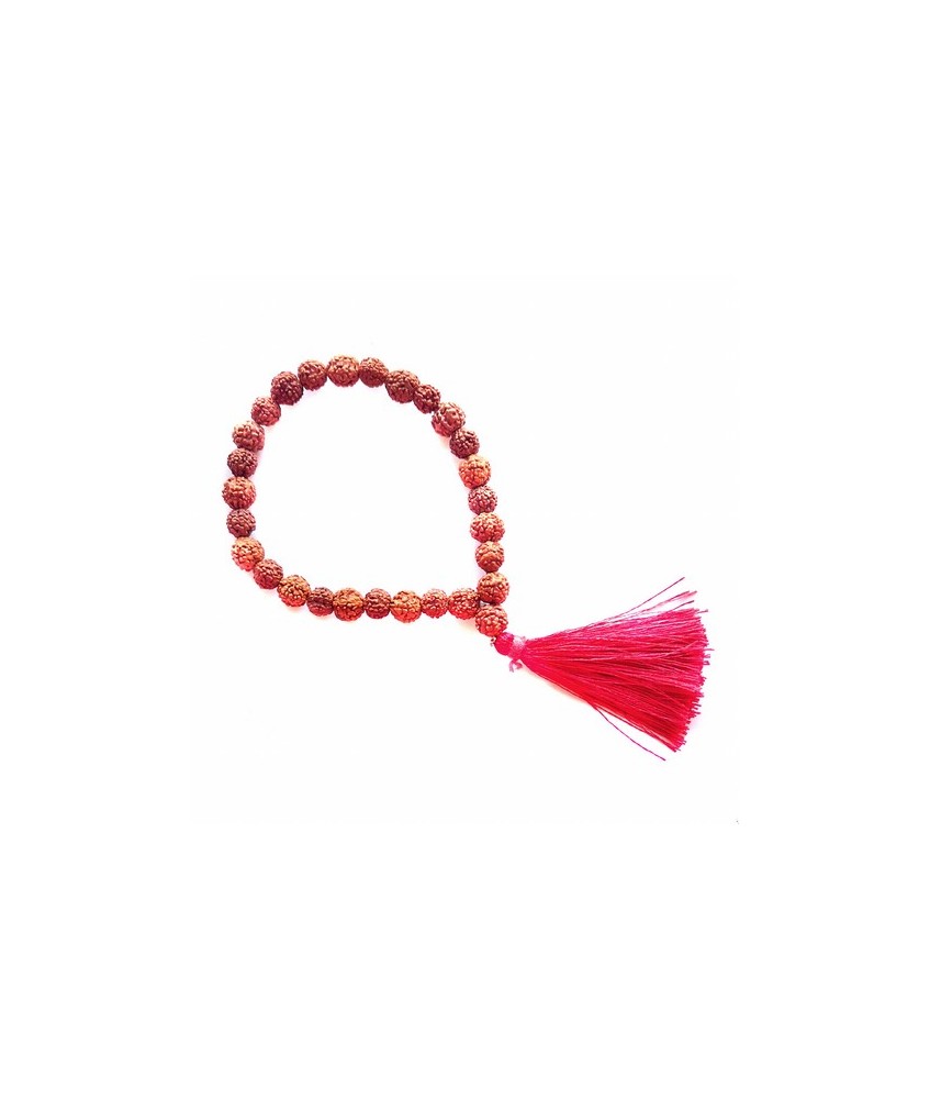 Pulsera de Rudraksha y borla Mala.